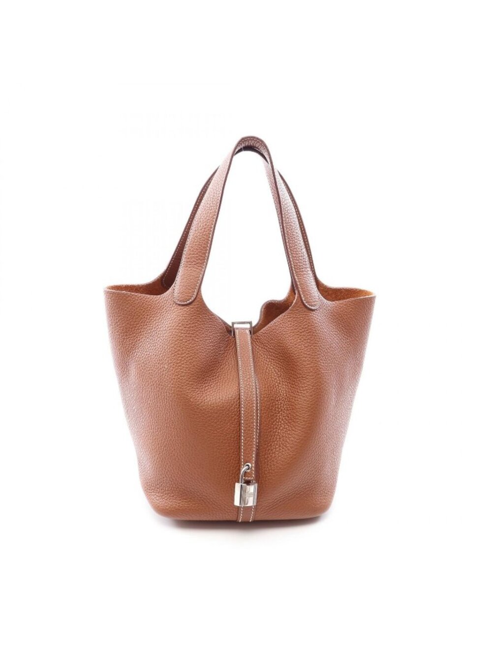 Hermes Handbag Picotin Lock MM Gold Leather